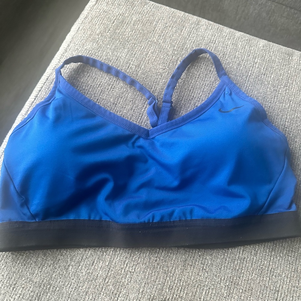 Nike Royal Blue & Black Racerback Sports Bra